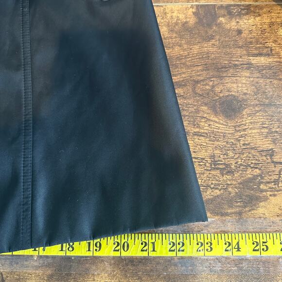 Calvin Klein Rain Trench Coat XS Black Hooded Water Wind Resistant Preppy EUC - Picture 7 of 13